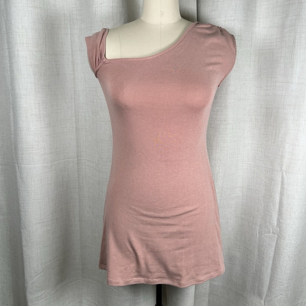 Free People Beach‎ Cora Mini Dress Rose Pink Asymmetrical Bodycon Size Small - Picture 1 of 9